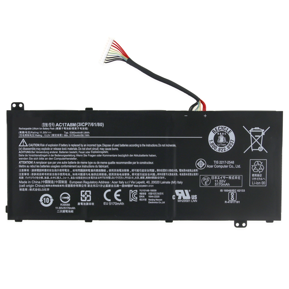 Batería para Iconia-Tab-B1-720-Tablet-Battery-(1ICP4/58/acer-AC17A8M
